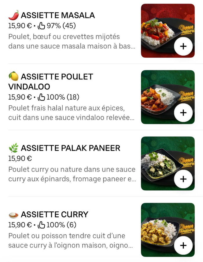 Menu Premium 19