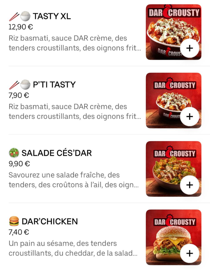 Menu Premium 16