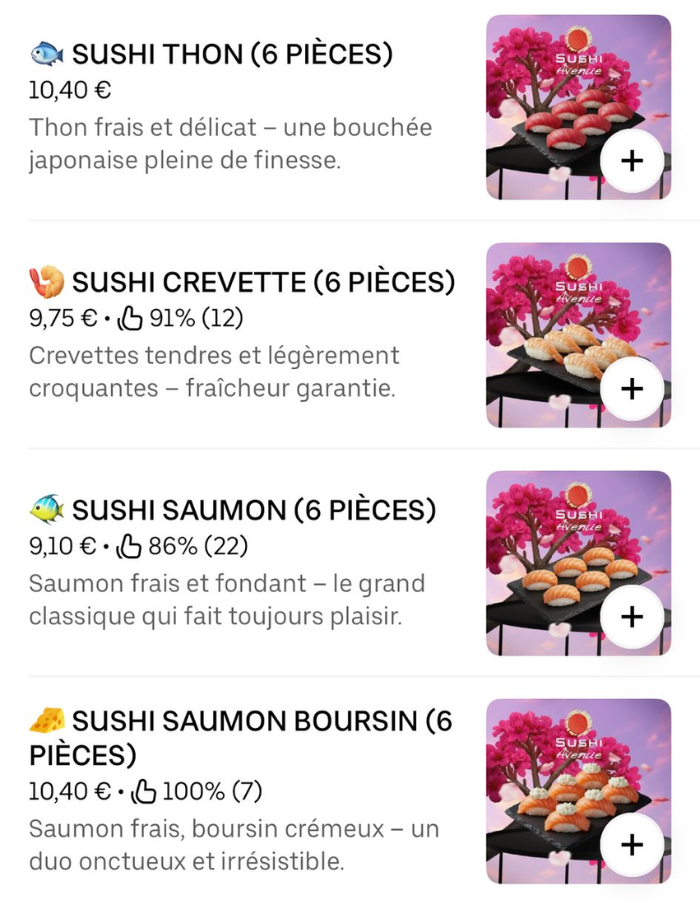 Menu Premium 15