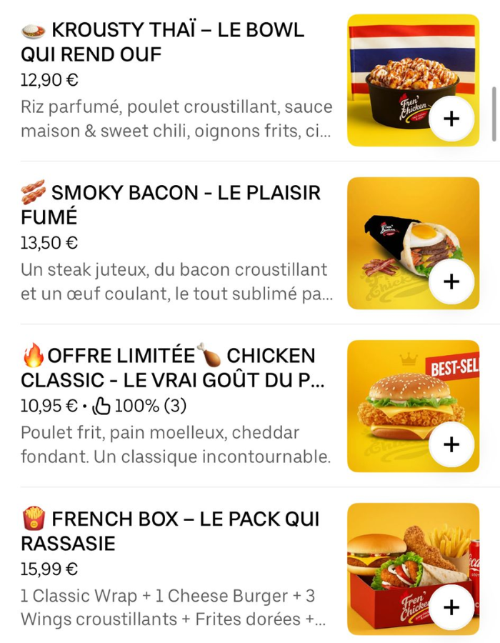 Menu Premium 10