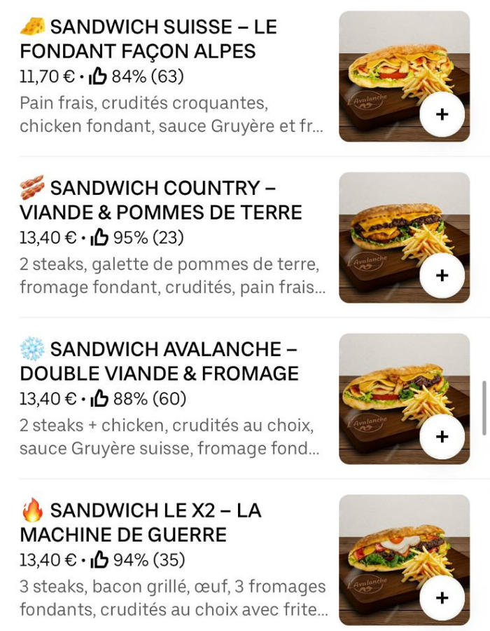 Menu Premium 26