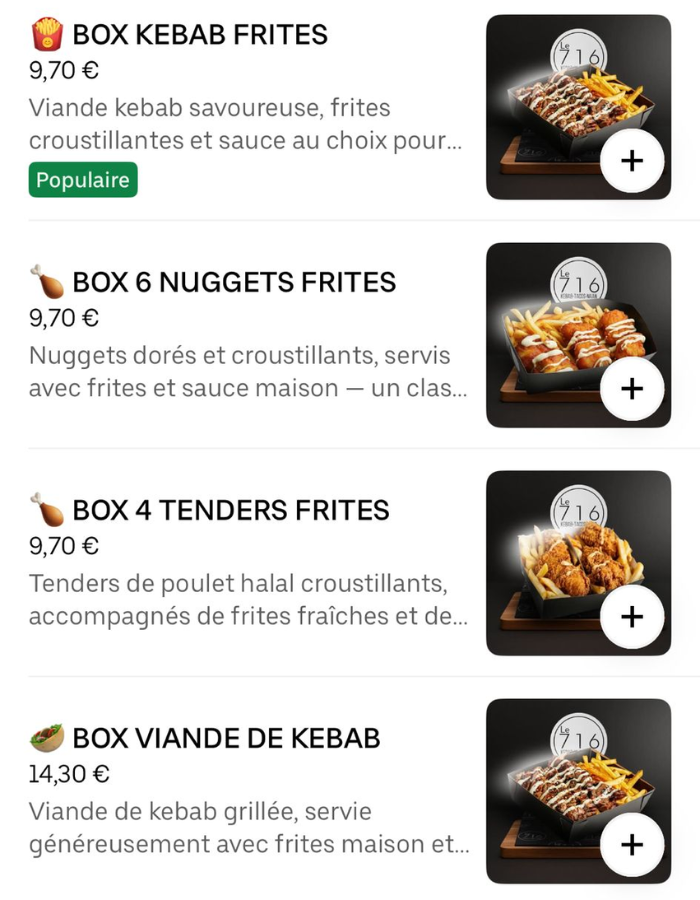 Menu Premium 1