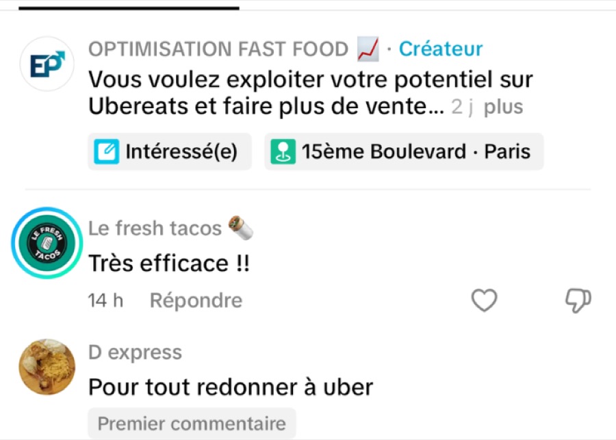 Commentaire client